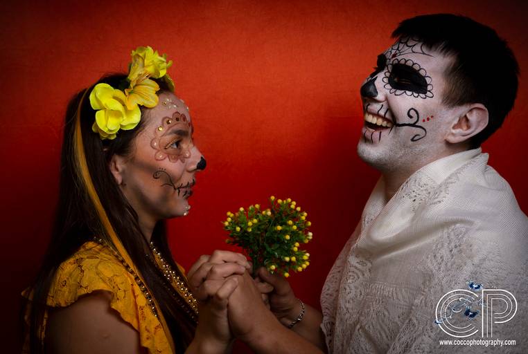 pareja de dia de muertos, book de fotos de catrinas