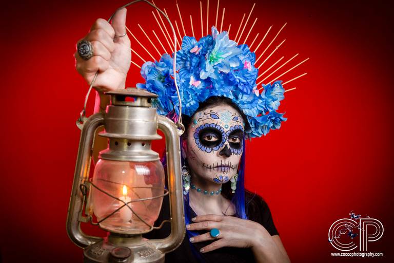 maquillaje de catrinas para dia de muertos, sesión de fotos 