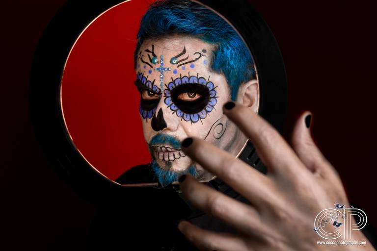 ideas de maquillaje de catrinas para hombres, fotografias de catrinas