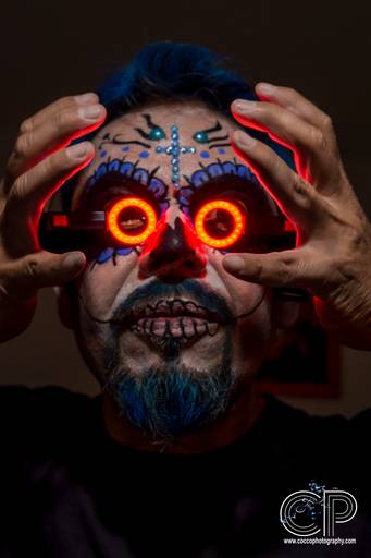 maquillaje de catrinas con luces 