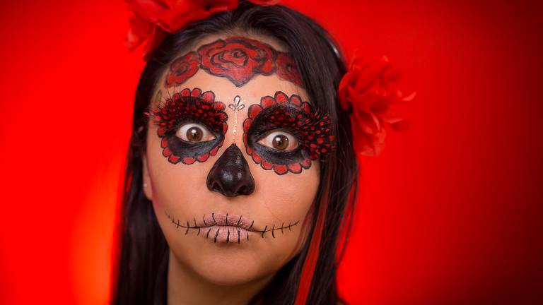 maquillaje de catrina, catrina mexicana, sesión de fotos en rosario, sesiones de fotos, book de fotos, body painting, estudio fotográfico, maquillaje artístico, catrinas, 
