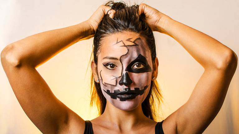 maquillaje de catrina, catrina mexicana, sesión de fotos en rosario, sesiones de fotos, book de fotos, body painting, estudio fotográfico, maquillaje artístico, catrinas, 