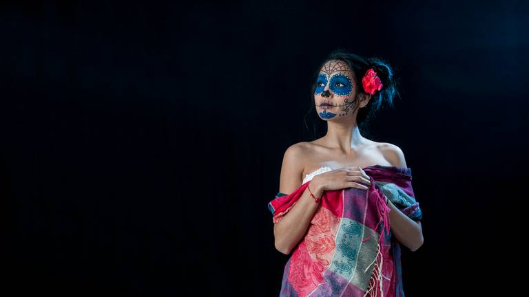 maquillaje de catrina, catrina mexicana, sesión de fotos en rosario, sesiones de fotos, book de fotos, body painting, estudio fotográfico, maquillaje artístico, catrinas, 