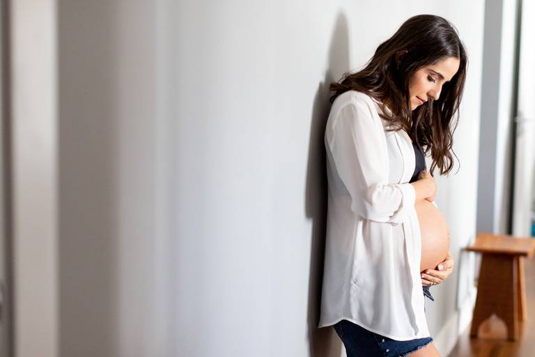 fotos de gestante em casa