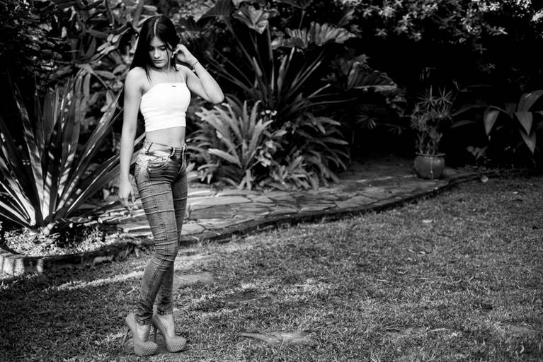 Camila Jara en su sesión pre 15