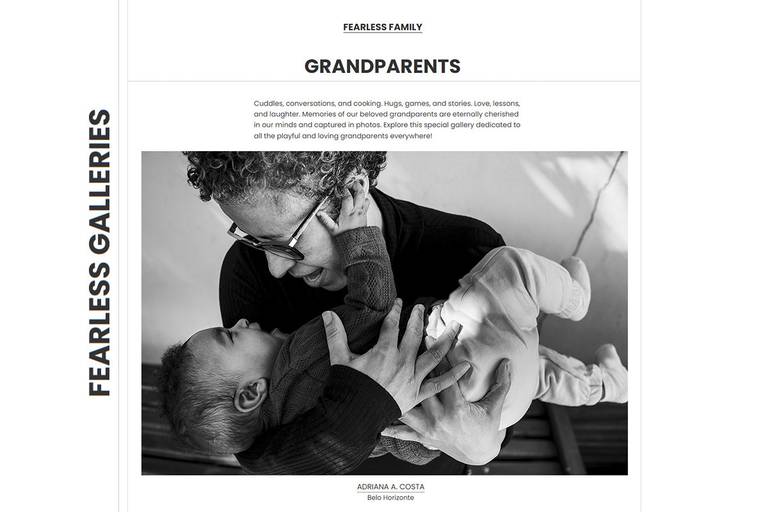 foto de Adriana Costa selecionada para a galeria 
especial sobre Avós da Fearless Family 