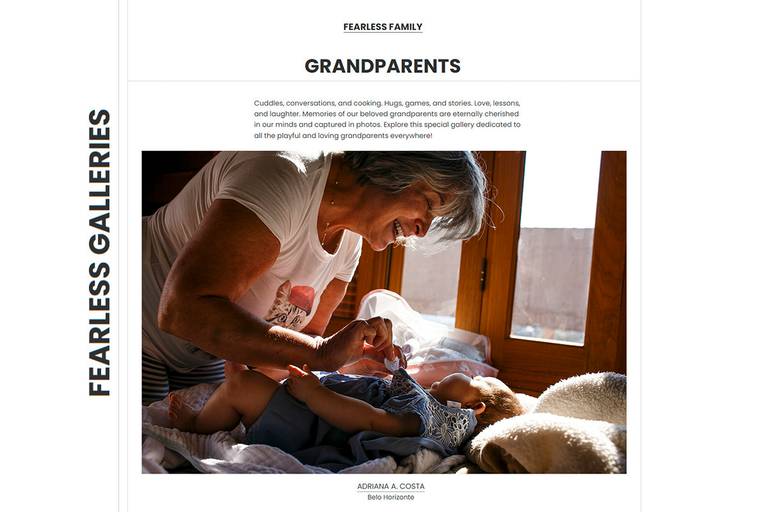 foto de Adriana Costa selecionada para a galeria 
especial sobre Avós da Fearless Family 