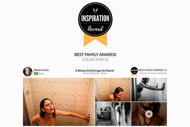 Adriana Costa teve 1 história premiada sobre um parto domiciliar no Best Family Collection Award Collection 12 da Inspiration Family Awards
