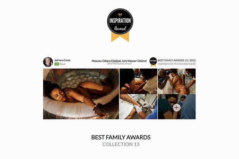Adriana Costa teve 2 histórias de parto premiadas pelo Inspiration Family Awards no Best Family Collection Award Collection 13 e essa foi do nascimento da Odara
