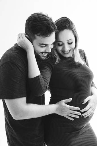 ensaio gestante casal estúdio 