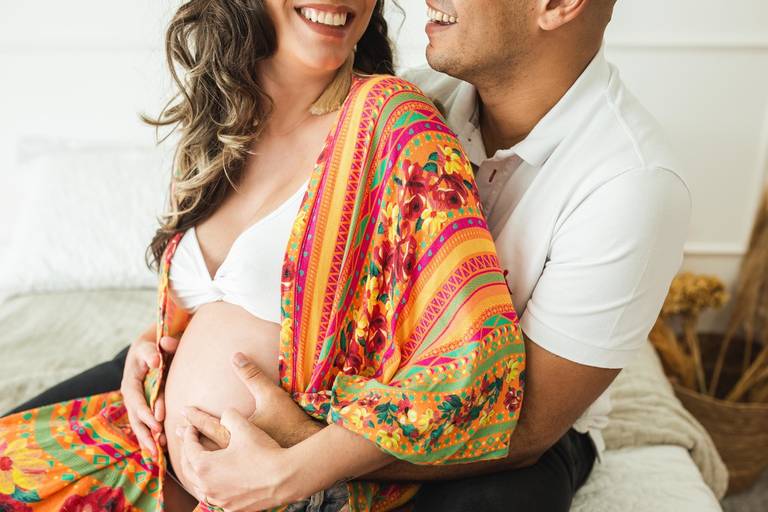 marido no ensaio gestante