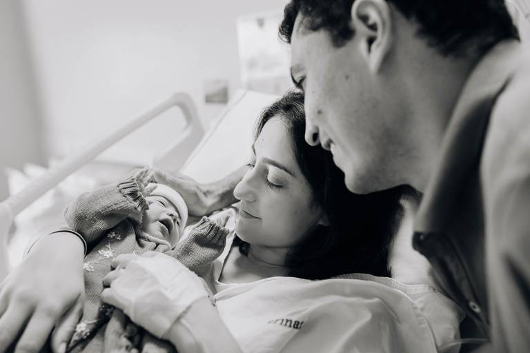 momentos depois do parto