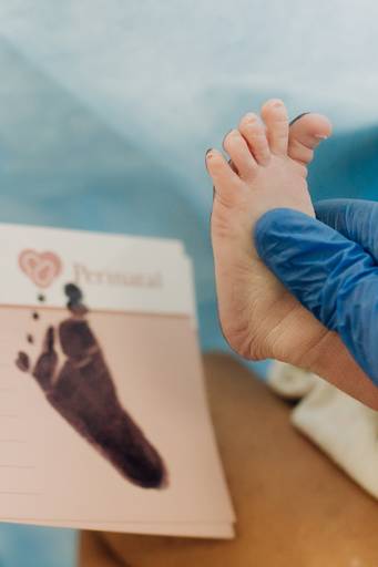carimbo do pé parto