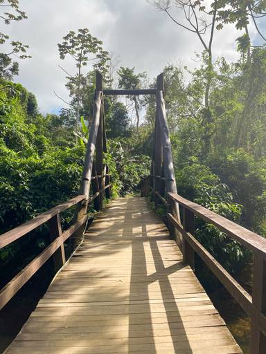 Ponte que conecta estacionamento/praia