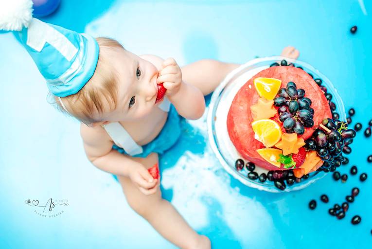 arthur ensaio smash com bolo de frutas tema bolofofo adorou o bolo 