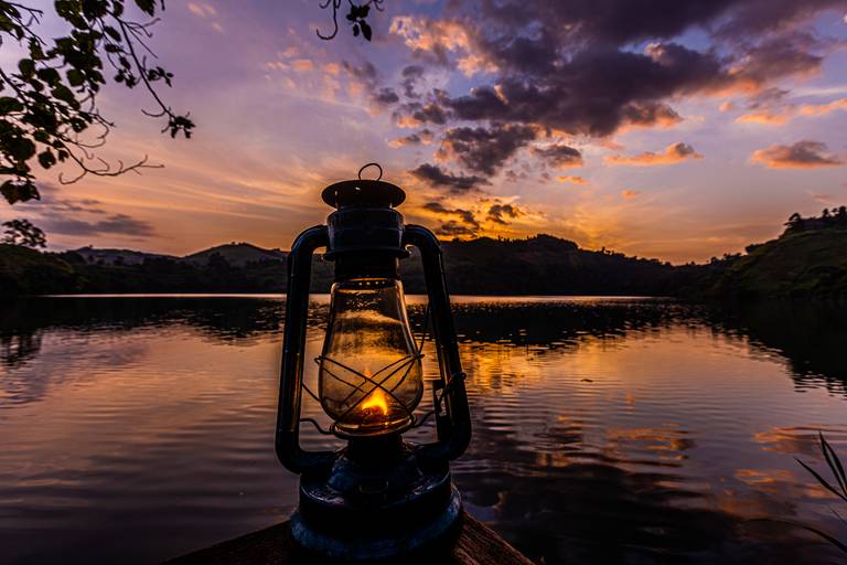 Por do sol em Uganda. 