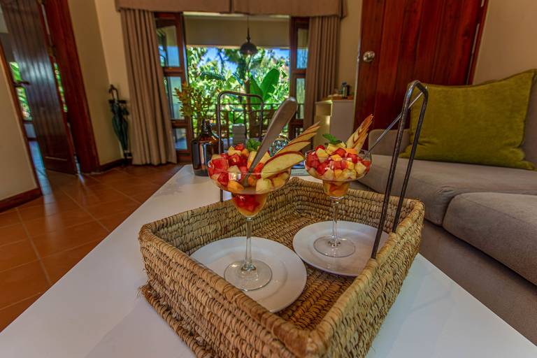 Frutas no Acacia Lodge em karatu