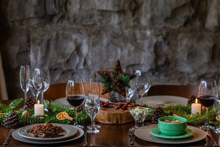 Mesa para ceia de Natal 