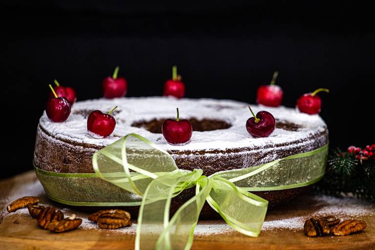 Receita de Bolo de Natal. 