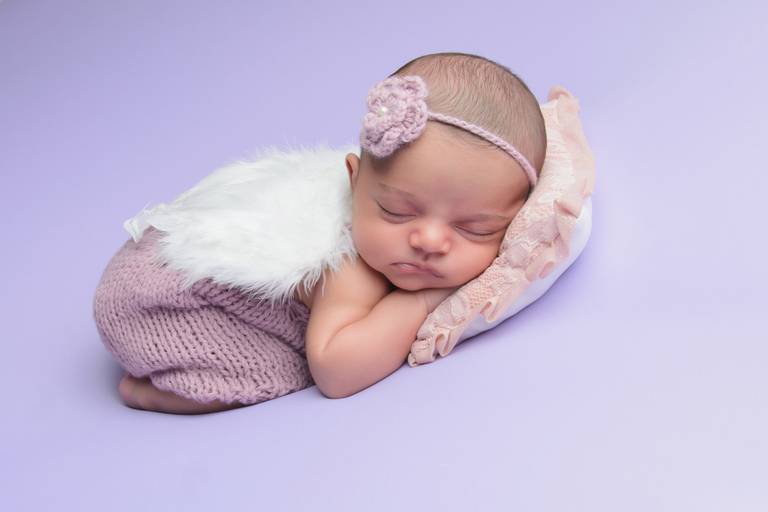 fotografia newborn de bebê anjo