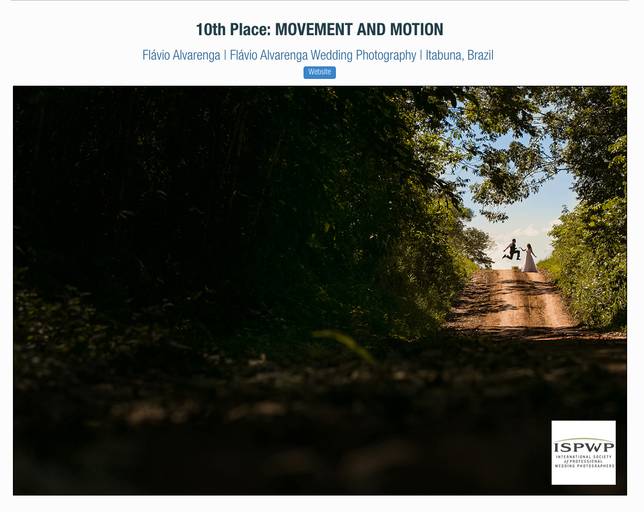 Foto premiada pela associação Internacional de fotógrafos de casamento - ISPWP