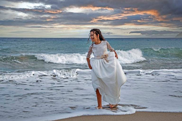 reportaje de comunión en la playa de tarragona