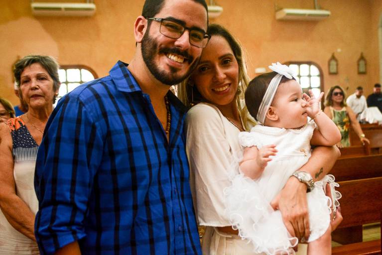 Batizado de Menina na Paróquia e Satuário Nossa Senhora de Loreto na Freguesia no Rio de Janeiro 