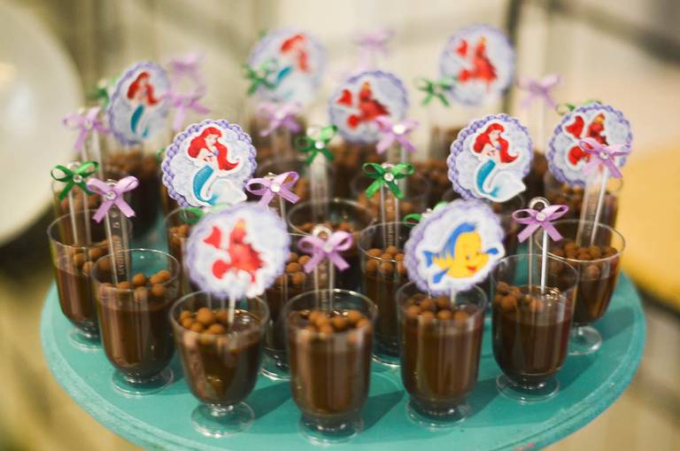 Decoração da Pequena Sereia em festa infantil de aniversário no Quinta Tijuca no Rio de Janeiro