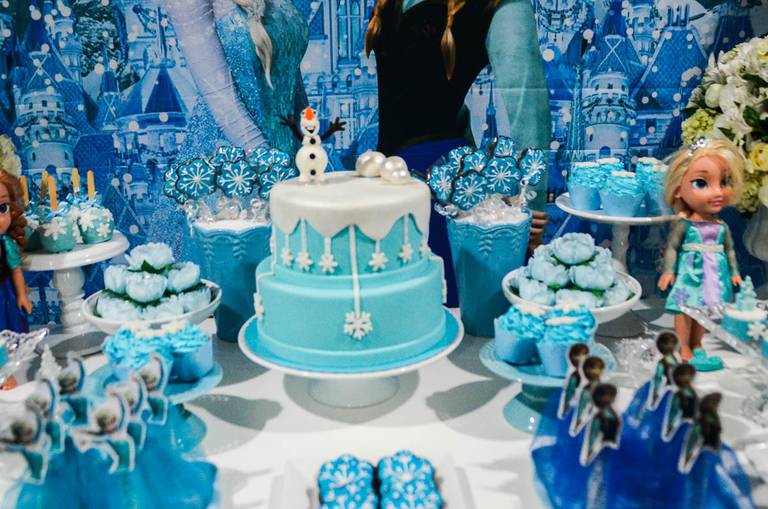 Decoração da Frozen em festa infantil de aniversário Em Botafogo no Rio de Janeiro
