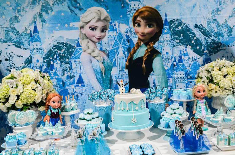 Decoração da Frozen em festa infantil de aniversário Em Botafogo no Rio de Janeiro