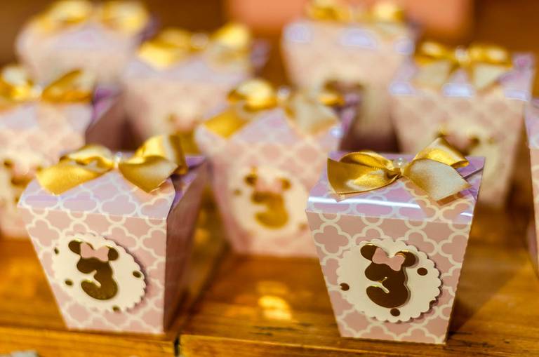Decoração da Minnie em festa infantil de aniversário na UniDuniTê na Barra da Tijuca no Rio de Janeiro