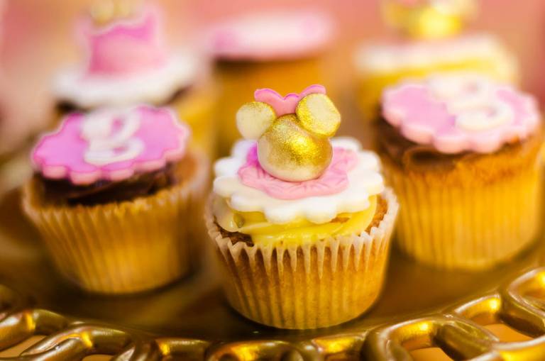 Decoração da Minnie em festa infantil de aniversário na UniDuniTê na Barra da Tijuca no Rio de Janeiro