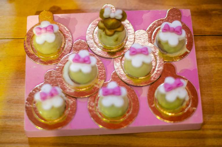 Decoração da Minnie em festa infantil de aniversário na UniDuniTê na Barra da Tijuca no Rio de Janeiro