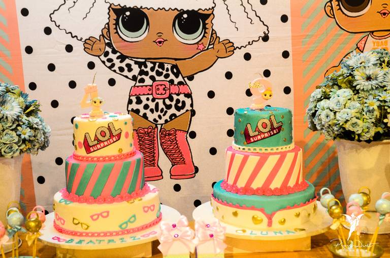 Decoração da LOL Surprise em festa infantil de aniversário na UniDuniTê na Barra da Tijuca no Rio de Janeiro