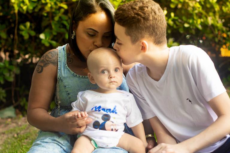 Ensaio Externo Família com Bebê de 7 meses na Barra da Tijuca, Rio de Janeiro