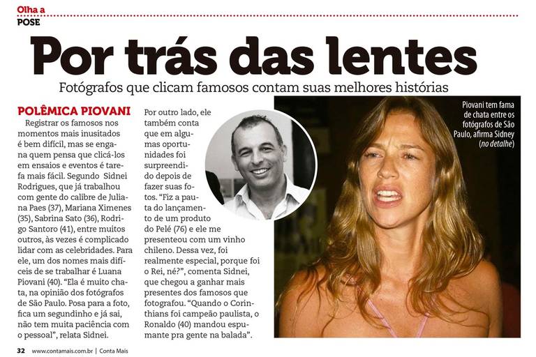Sidnei Rodrigues na revista conta mais
