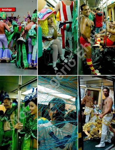 Metrô rumo ao Sambódromo