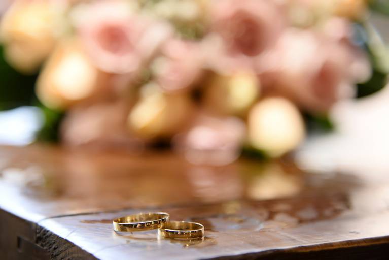 Foto das alianças 