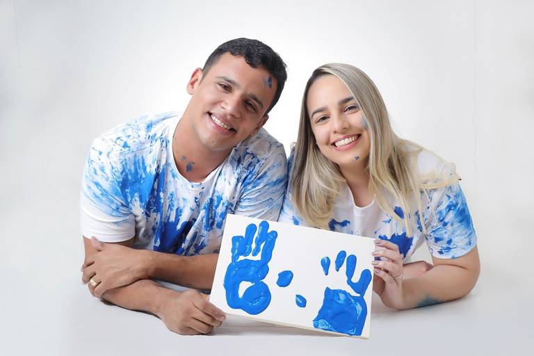 ensaio revelacao com tinta