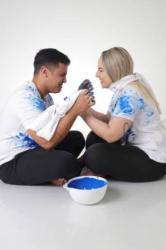 Ensaio Revelação com tinta no tatuape