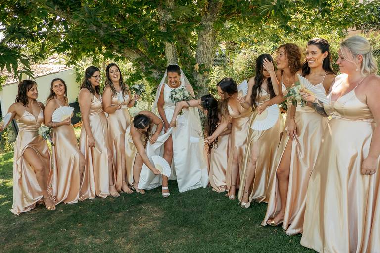 Noiva e as damas de honor