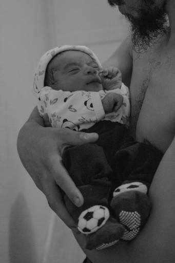 registros do parto humanizado do Cairo em sua casa, localizada na região de São Paulo Capital.