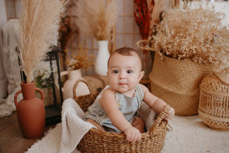 ensaio bebe menino 6 meses no estudio em campo grande 