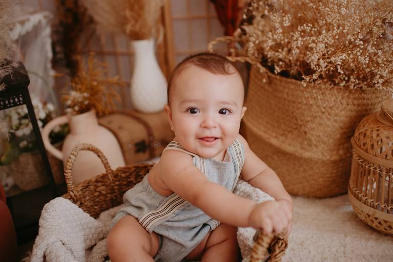 ensaio bebe menino 6 meses no estudio em campo grande 