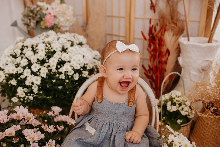 ensaio bebe menina flores 9 meses estudio em campo grande 