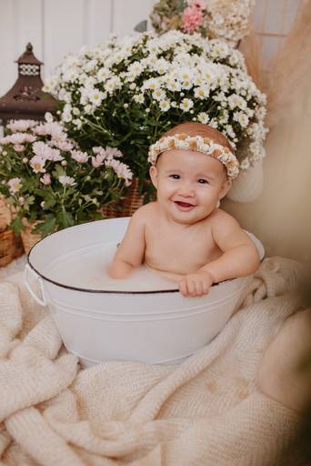 ensaio bebe menina flores 9 meses estudio em campo grande 