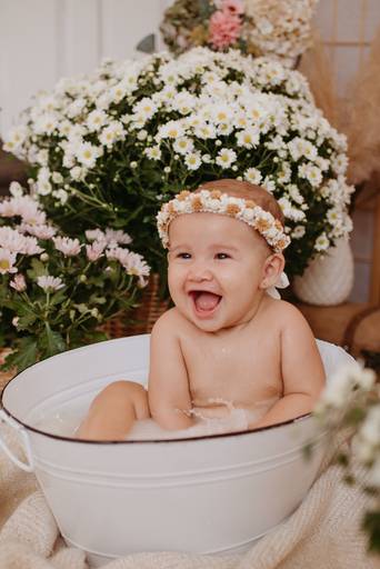 ensaio bebe menina flores 9 meses estudio em campo grande 
