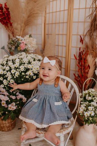 ensaio bebe menina flores 9 meses estudio em campo grande 