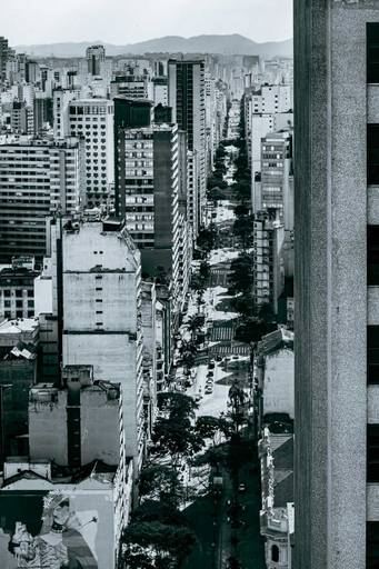 Vista aerea da Avenida São João, São Paulo-sp