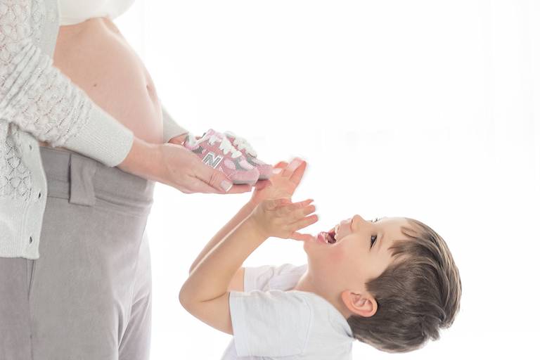 ensaio gestante com filho